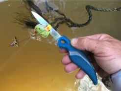 Cuda 3" Serrated Line And Net Knife -Karl's Fishing & Outdoors 18099 in use webv1 1