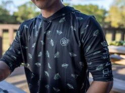 Googan Squad Hooded Long-Sleeve W/ Sleeve Print -Karl's Fishing & Outdoors googansquad tossedjighoodedl s black lifestyle 51 10 hoo 10010t