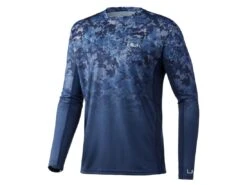 HUK Icon X Tide Change Fade Long Sleeve Shirt -Karl's Fishing & Outdoors huk atlantic iconxtidechangefadels front 51 10 huk 10002a 5