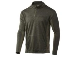 HUK Icon X Coldfront Hoodie -Karl's Fishing & Outdoors huk heathermoss iconxcoldfronthoodie front 51 10 huk 10008h