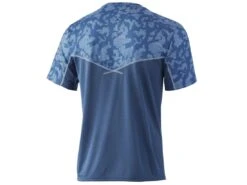 HUK Icon X Running Lakes Short Sleeve Shirt -Karl's Fishing & Outdoors huk iconxrunninglakesss titaniumblue back 51 01 huk 10000