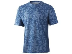 HUK Icon X Running Lakes Short Sleeve Shirt -Karl's Fishing & Outdoors huk iconxrunninglakesss titaniumblue front 51 01 huk 10000 4