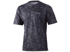 HUK Icon X Running Lakes Short Sleeve Shirt -Karl's Fishing & Outdoors huk iconxrunninglakesss volcanicash front 51 01 huk 10000 5