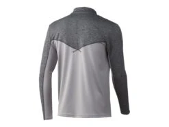 HUK Icon X Coldfront 1/4 Zip -Karl's Fishing & Outdoors huk overcastgreyheather iconxcoldfront1 4zip back 51 10 huk 10007g