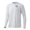 HUK Big Mouth Pursuit Long Sleeve Shirt -Karl's Fishing & Outdoors huk white bigmouthpursuitls front 51 10 huk 10000w2x