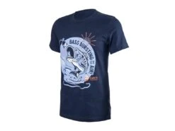 Bass Bursting T-Shirt -Karl's Fishing & Outdoors karls navy bassbursting angled 50 01 krl 10010bn