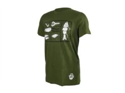 Karl's Bait Box T-shirt 8 Karl's Bait Box T-shirt -Karl's Fishing & Outdoors karls olive baitboxtshirt angled 50 01 krl 10008