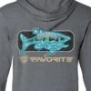 Favorite Fishing Simmer Tri-Blend Hoodie 1 Favorite Fishing Simmer Tri-Blend Hoodie -Karl's Fishing & Outdoors simmer bass grey bk detail