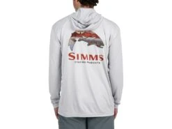 Simms Tech Hoody 9 Simms Tech Hoody -Karl's Fishing & Outdoors simms flamesterling troutlogo techhoody backmodelhooddown 51 10 sim 10013t