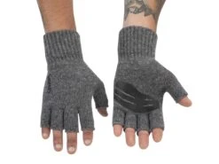 Simms Wool Half Finger Mitt -Karl's Fishing & Outdoors simms steel woolhalffingermitt frontback 52 01 sim 10002